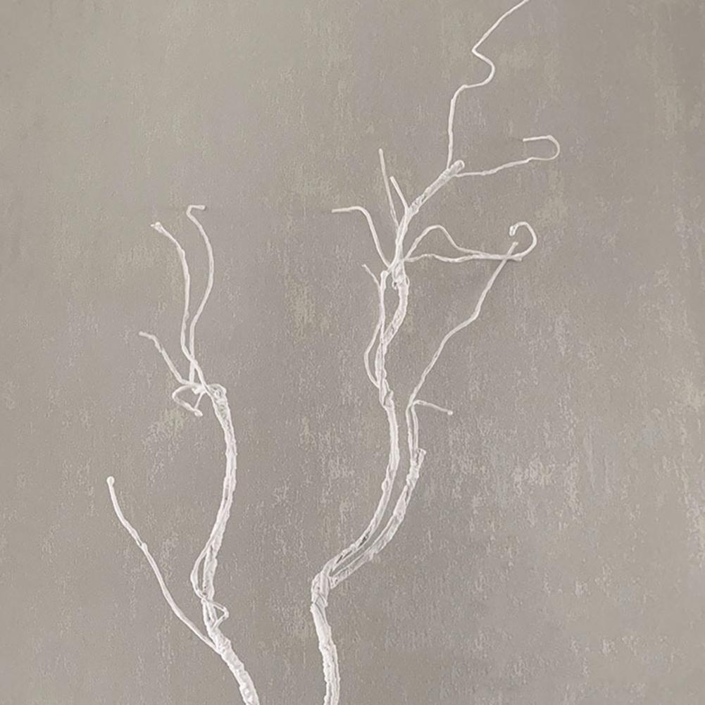 Branch Curly Willow - リアルな人工枝 人工の白い巻き毛柳の枝 造花の白樺の茎 花瓶装飾用 手作り ウェディング用
