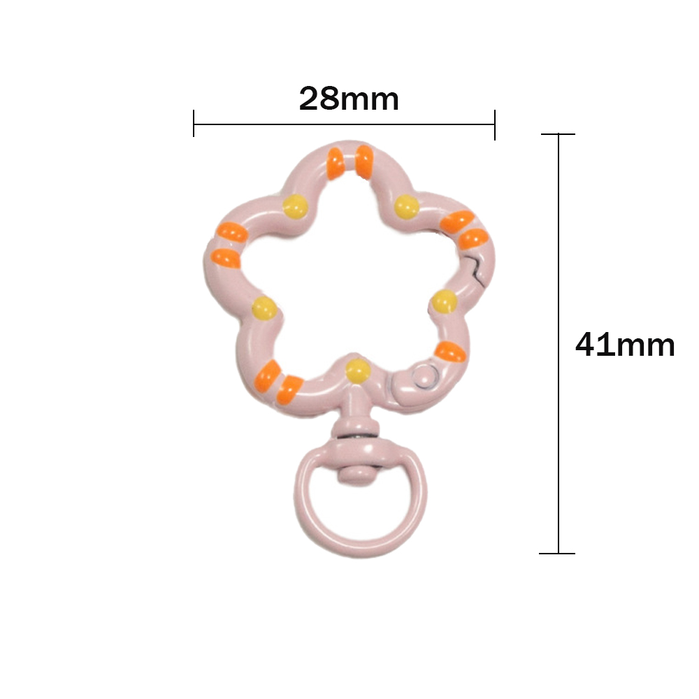 5 個の花スナップフックトリガークリップバックルキーホルダー - Flower Supplies のレビューと価格