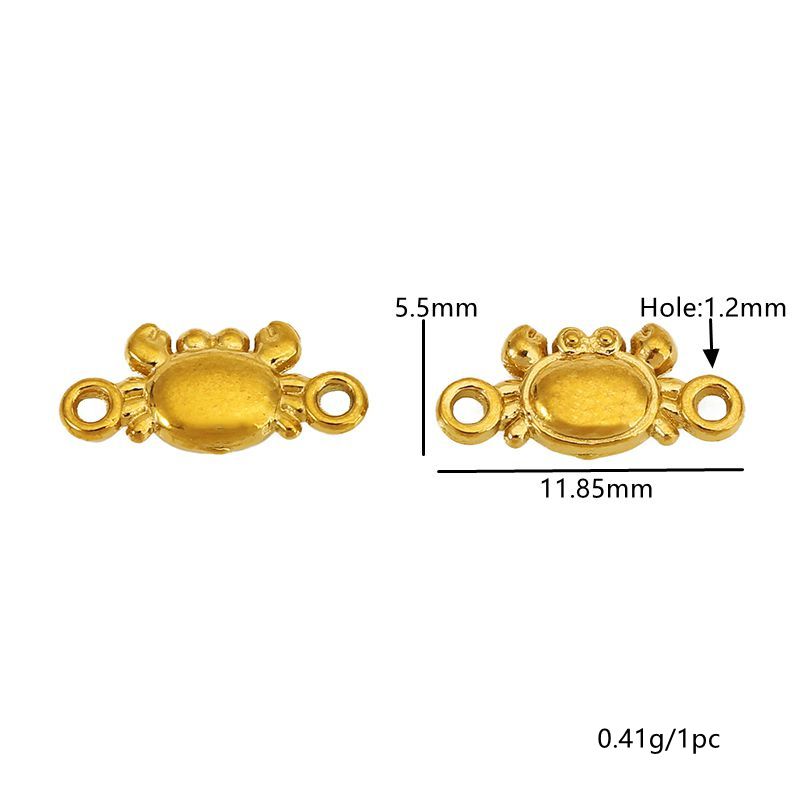 20 個ステンレス鋼カニ花愛月巻貝ペンダントコネクタネックレ - Flower Supplies のレビューと価格
