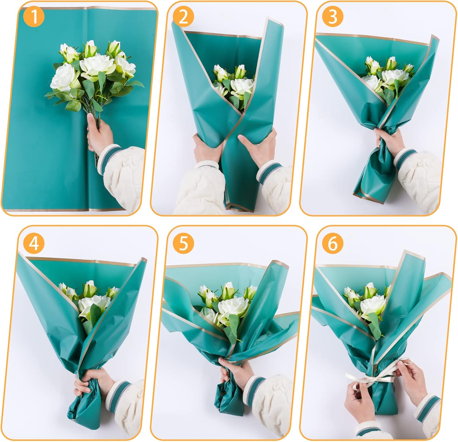 10枚 8色 花束包装紙、花屋用品 防水花束包装紙 花束アク - Anda Florist Supply のレビューと価格