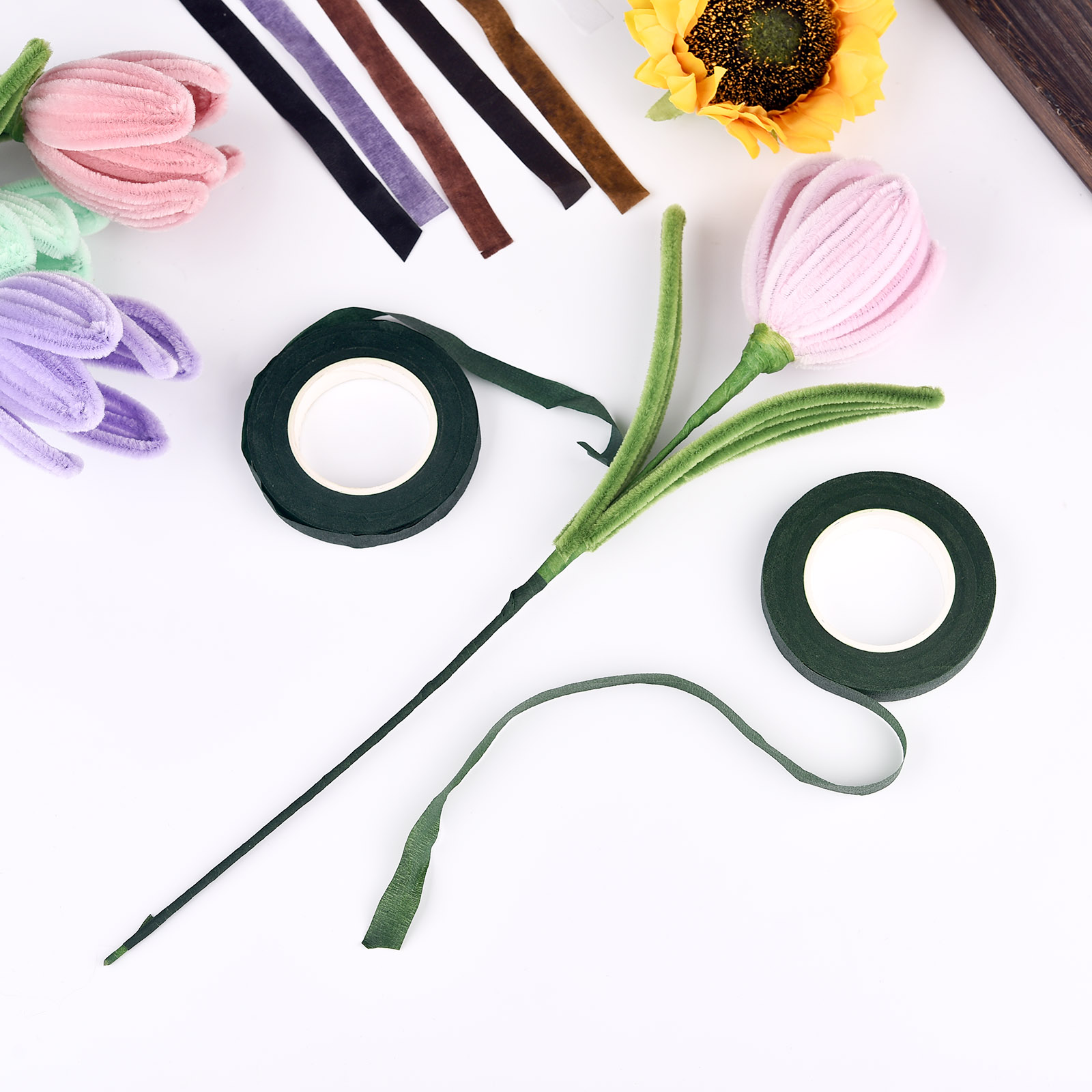 人工花用の茎テープ,花屋,ナイロン,カラフル,ボタンホール, - Anda Florist Supply のレビューと価格