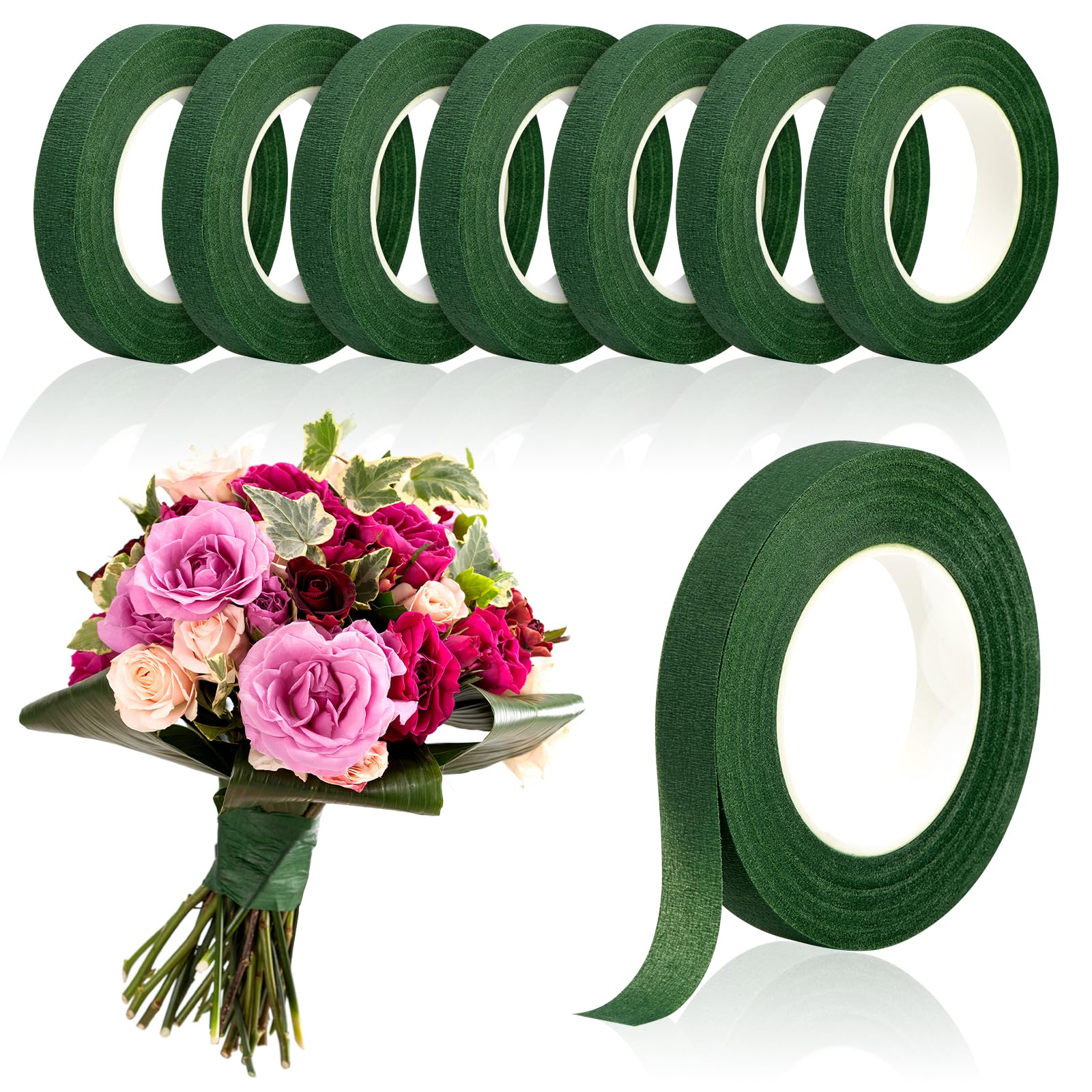 20 ヤードグリーンブーケ花柄テープ自己粘着包装紙テープ花屋 - Anda Florist Supply のレビューと価格