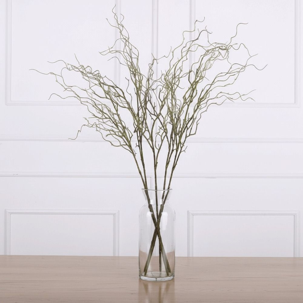 長さ120cmの人工柳の枝、4股のリアルなデザイン、シミュレ - Branch Curly Willow のレビューと価格
