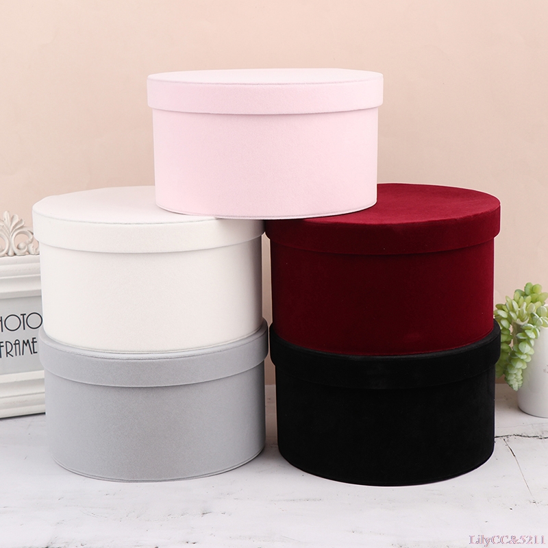 ベルベットラウンドフラワーボックスギフトボックス新鮮な本物の - Anda Florist Supply のレビューと価格