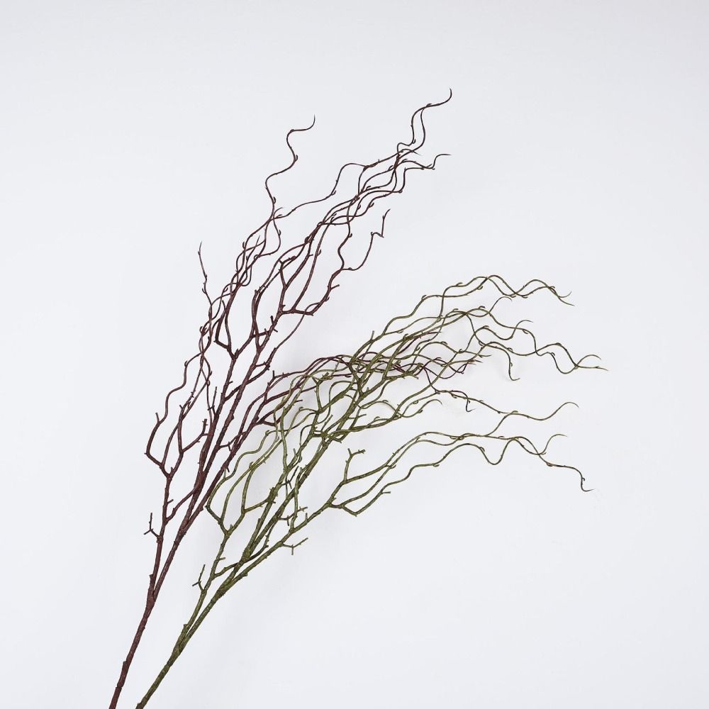 120cmの長さの人工柳の枝、4つの枝を持つリアルなデザイン - Branch Curly Willow のレビューと価格