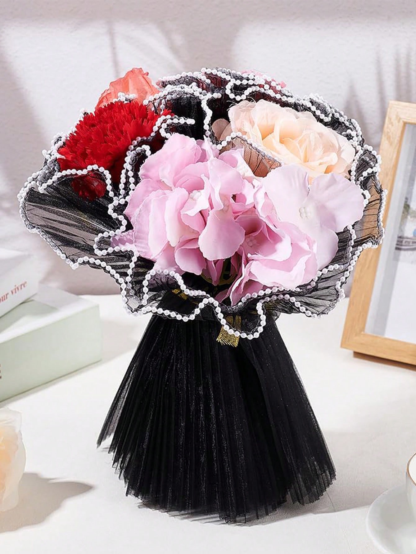 4ヤードフェイクパールエッジフラワーラッピングメッシュペーパ - Ae Florist Supply のレビューと価格