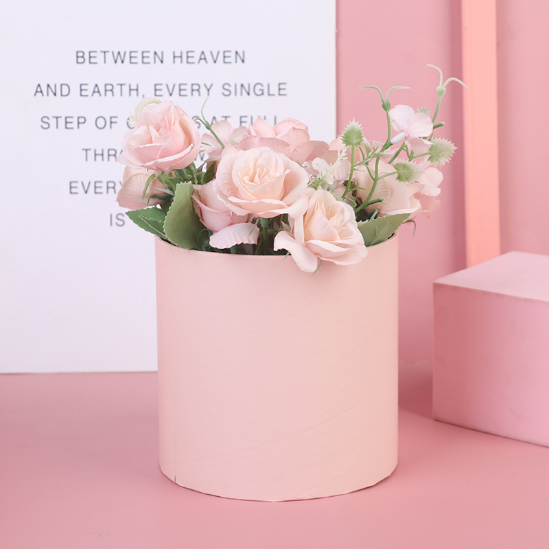1PC ラウンドフラワーペーパーギフトボックス蓋付き花屋ブー - Florist Supply Buckets のレビューと価格