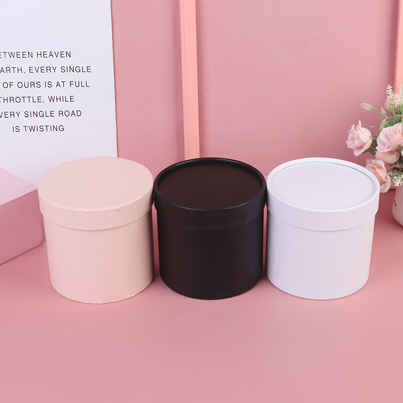 1PC ラウンドフラワーペーパーギフトボックス蓋付き花屋ブー - Florist Supply Buckets のレビューと価格